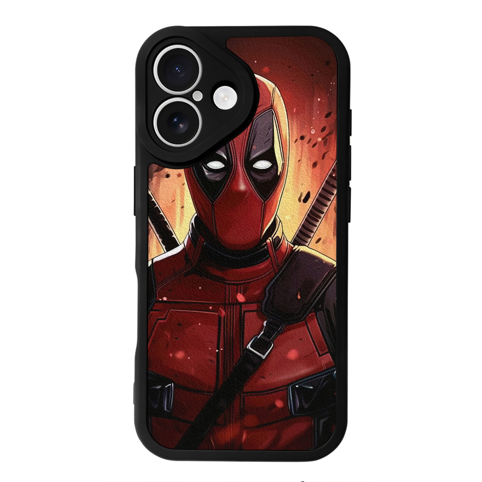 （画像用） Deadpool デッドプール 【iPhone 16シリーズ対応】シリコンスマホケース（レザー調） 材質：シリコン